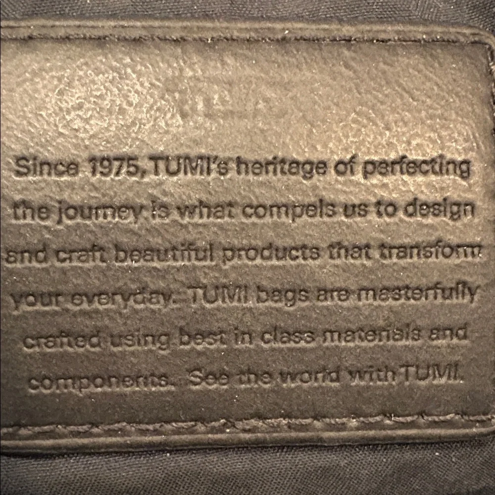 Tumi Black Leather Sling Belt Bag